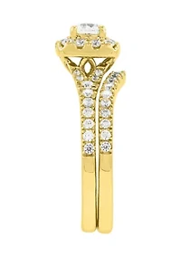 1 ct. t.w. Lab Grown Diamond Bridal Ring Set in 10K Yellow Gold