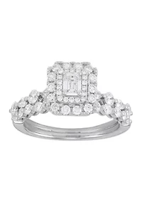 1.5 ct. t.w. Diamond Bridal Ring Set in 14K White Gold