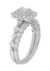 1.5 ct. t.w. Diamond Bridal Ring Set in 14K White Gold
