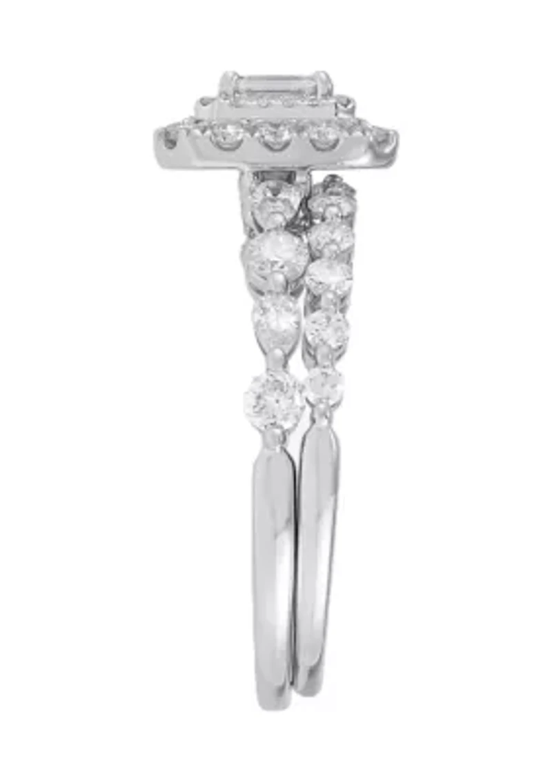1.5 ct. t.w. Diamond Bridal Ring Set in 14K White Gold