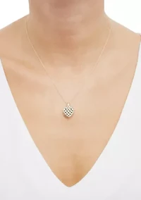 Heart Locket Necklace with 18" Rope Chain in 10K Yellow Gold