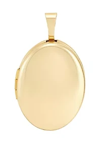 Oval Locket Pendant in 10K Yellow Gold