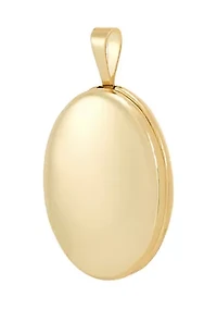 Oval Locket Pendant in 10K Yellow Gold