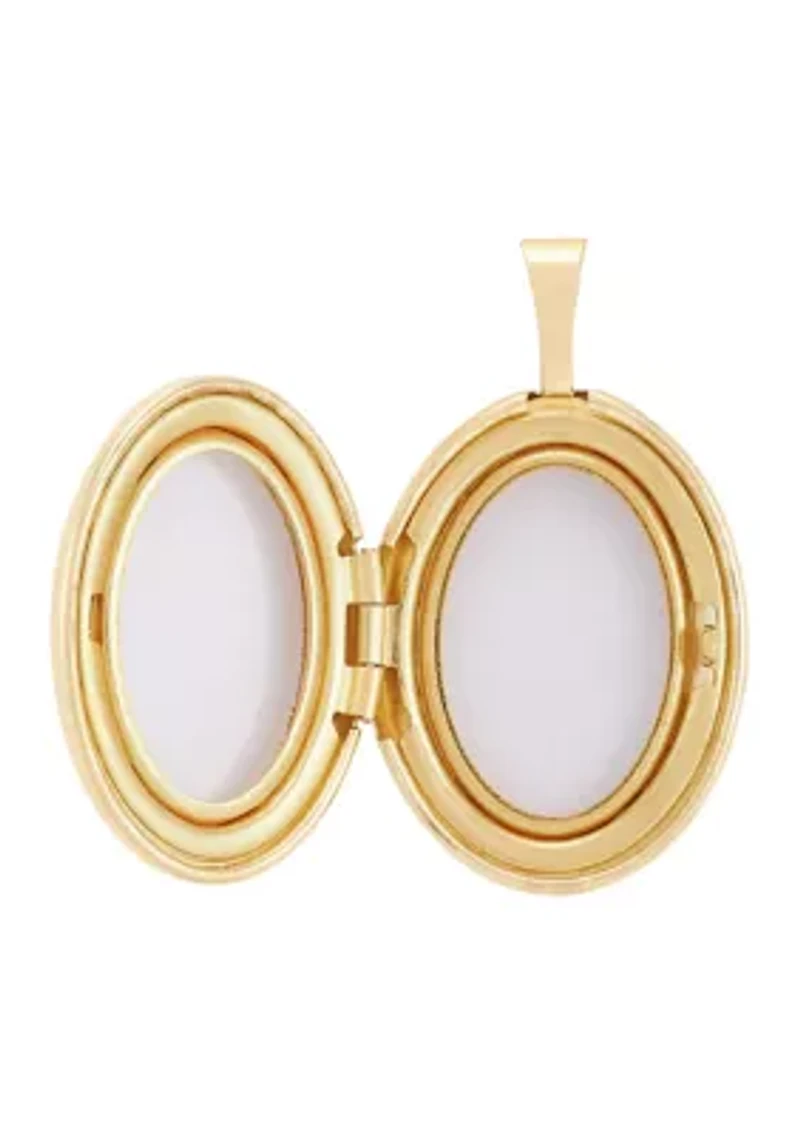 Oval Locket Pendant in 10K Yellow Gold