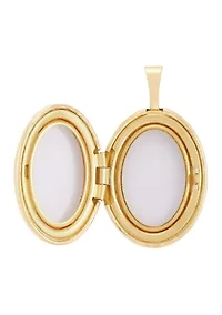 Oval Locket Pendant in 10K Yellow Gold