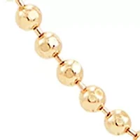 Beaded Chain Necklace in Gold Over Sterling Silver
