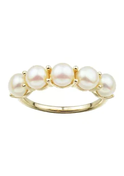 5-5.5 Millimeter Pearl Ring in 10K Yellow Gold