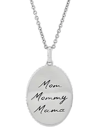 Mother of Pearl Pendant Necklace with 18" Cable Chain in Sterling Silver and 10K Yellow Gold