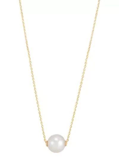 Pearl Necklace in 14K Yellow Gold