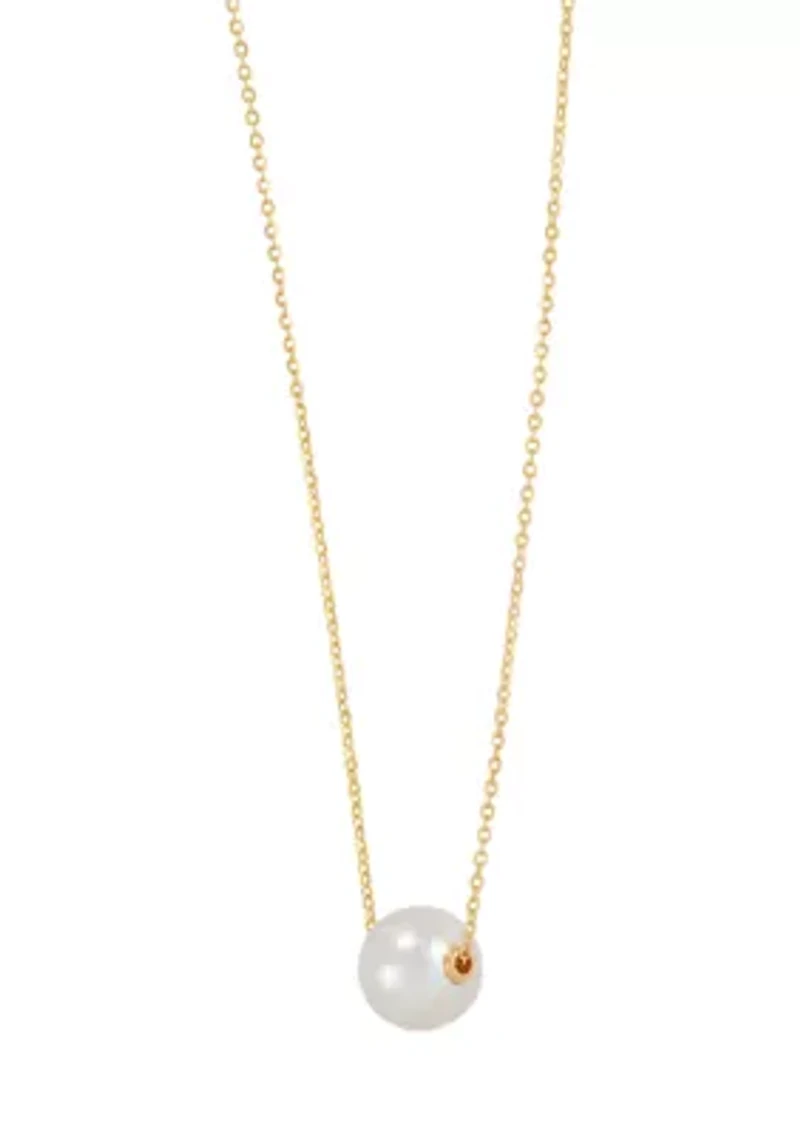 Pearl Necklace in 14K Yellow Gold