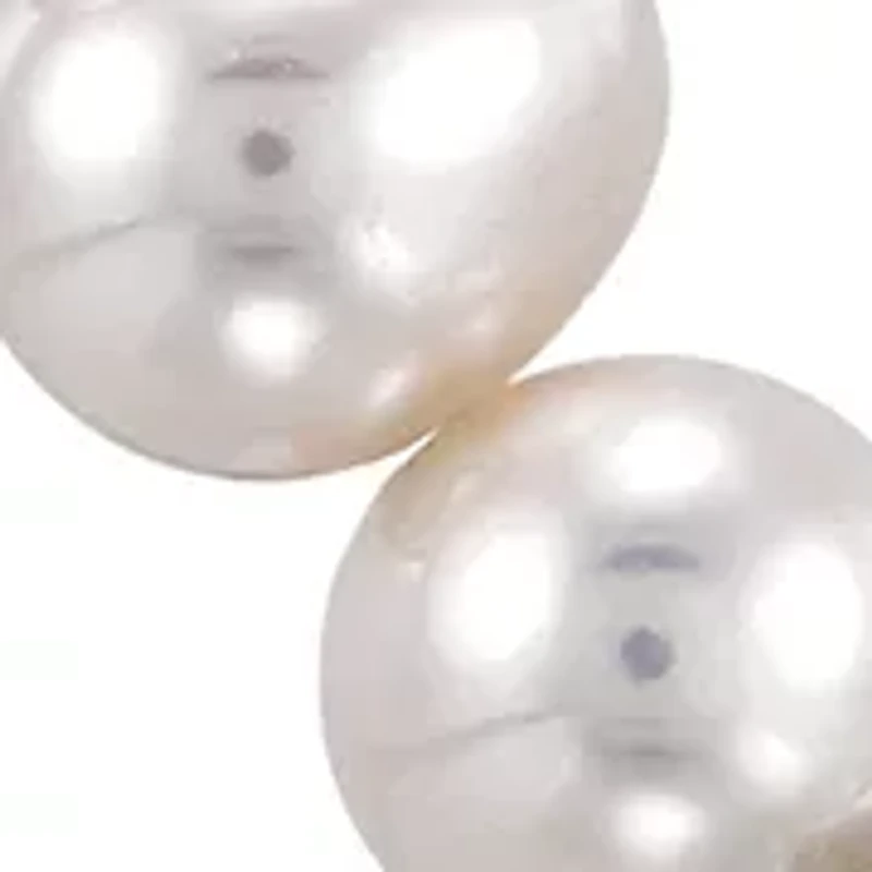 Pearl Necklace and Bracelet and Earrings Set in Sterling Silver