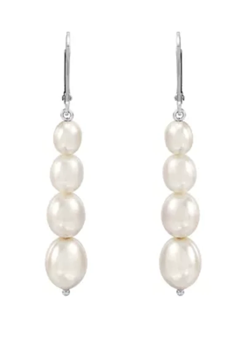 1 ct. t.w. Freshwater Pearl Earrings in Sterling Silver