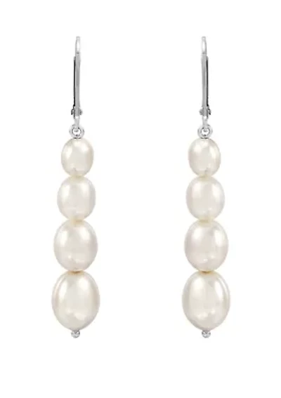 1 ct. t.w. Freshwater Pearl Earrings in Sterling Silver 