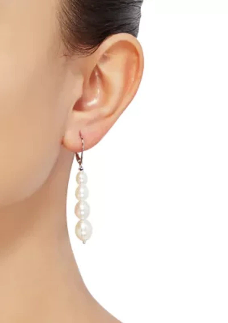 1 ct. t.w. Freshwater Pearl Earrings in Sterling Silver 