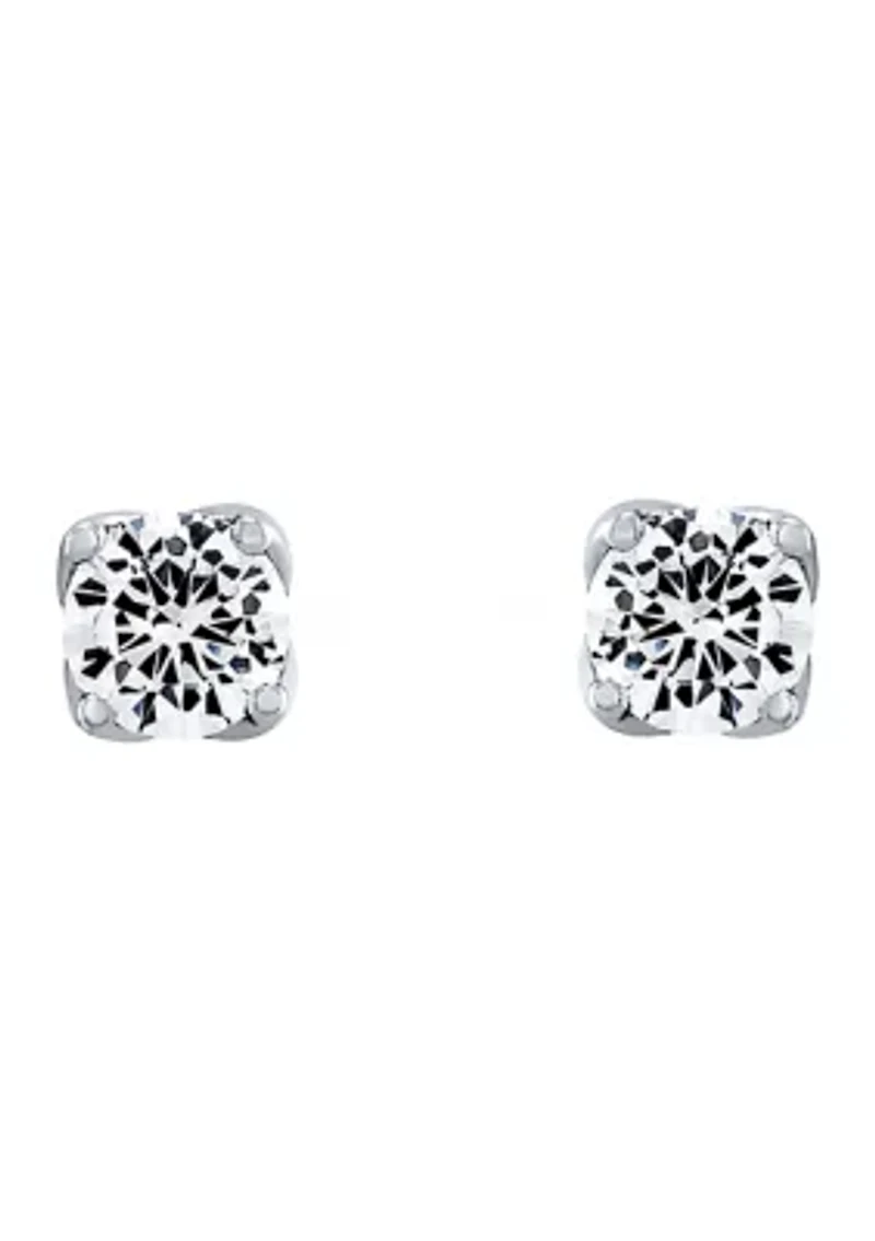 Grown With Love 1/2 ct. t.w. Lab Created Diamond Stud Earrings in 14K White Gold 
