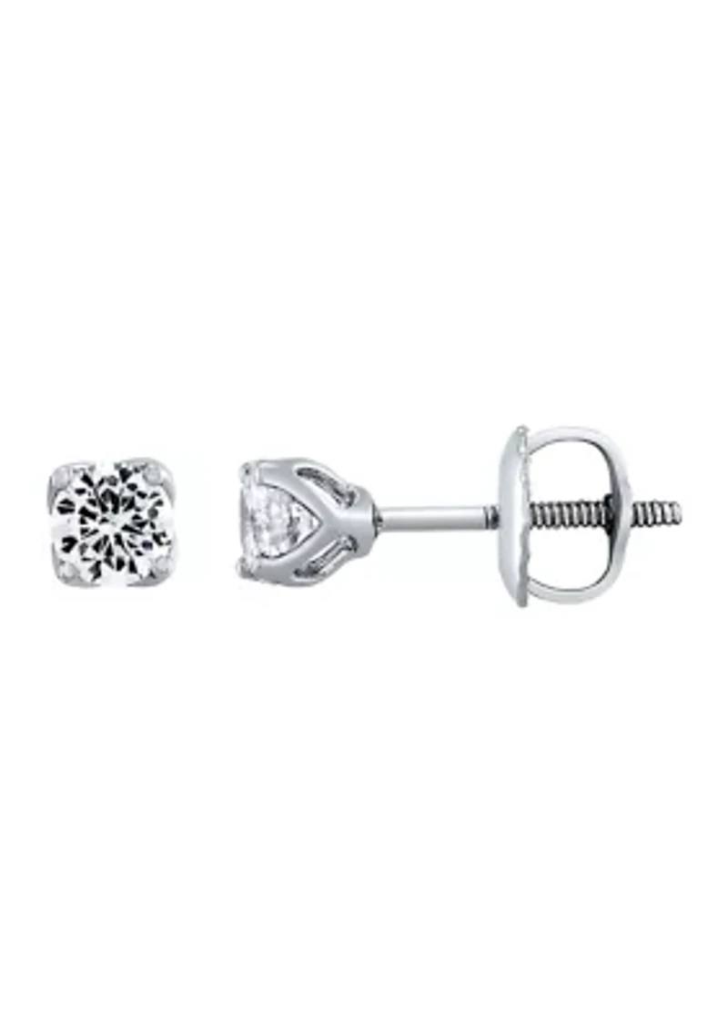 Grown With Love 1/2 ct. t.w. Lab Created Diamond Stud Earrings in 14K White Gold 