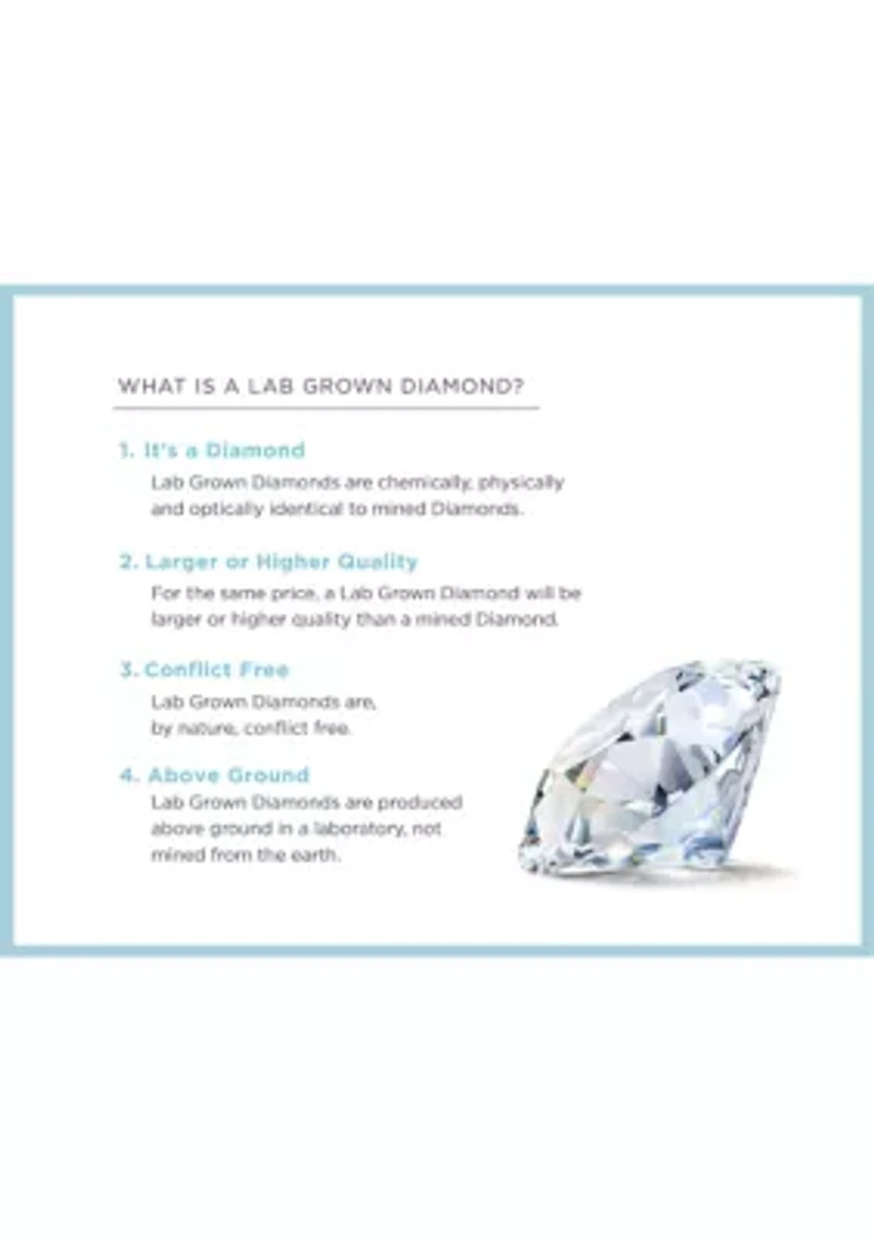 Grown With Love 1/2 ct. t.w. Lab Created Diamond Stud Earrings in 14K White Gold 