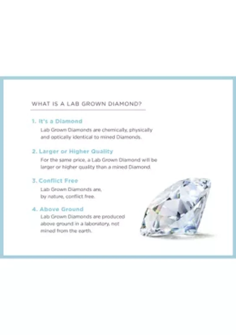 Grown With Love 1 ct. t.w. Lab Created Diamond Stud Earrings in 14K White Gold