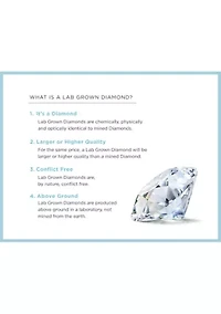 Grown With Love 1 ct. t.w. Lab Created Diamond Stud Earrings in 14K White Gold