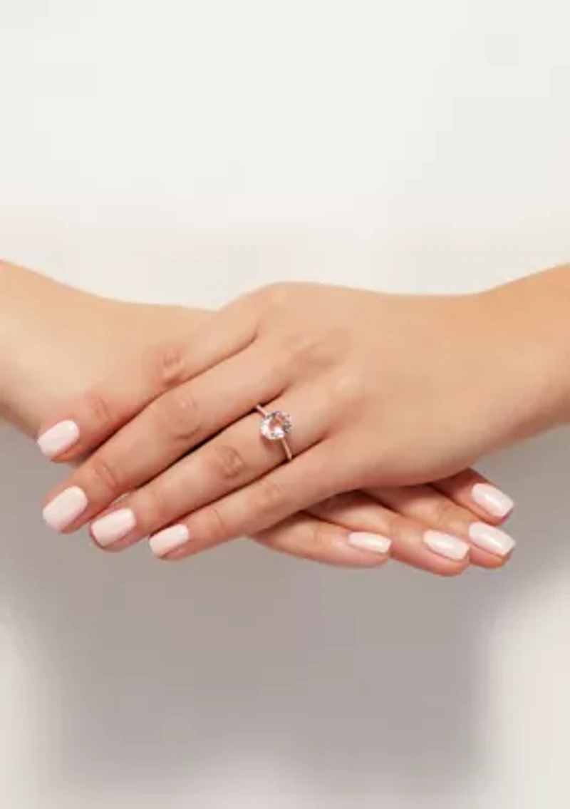 2.4 ct. t.w. Morganite and 1/10 ct. t.w. Diamond Ring in 10K Rose Gold