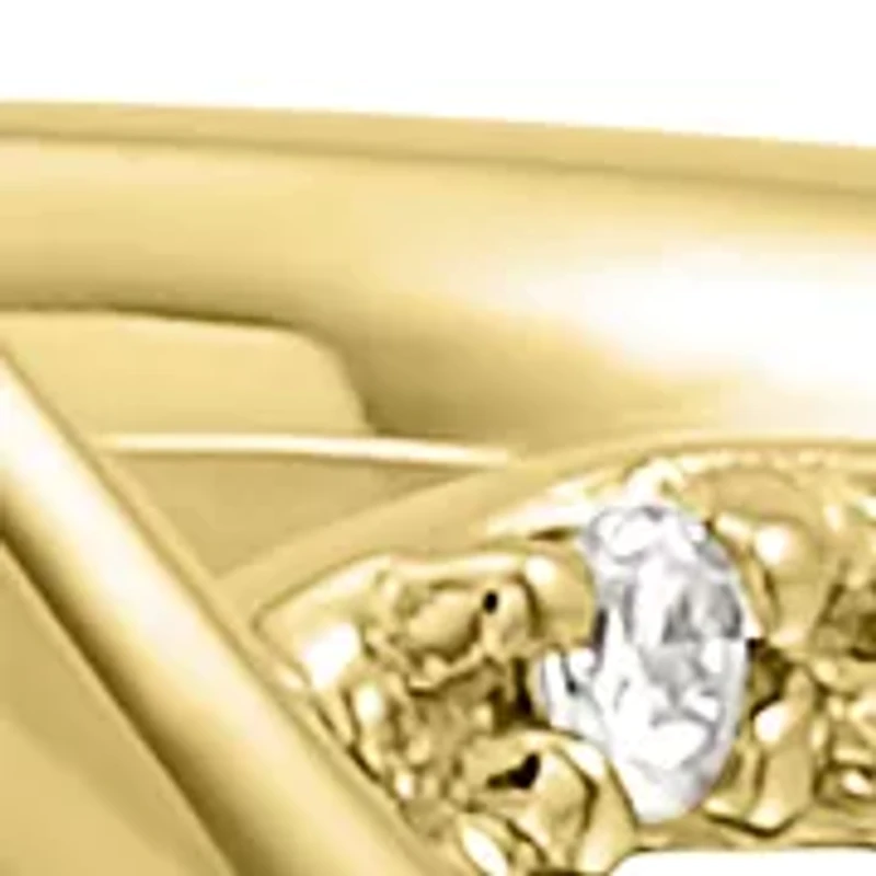 Ruby and Diamond Accent Ring in 10K Yellow Gold