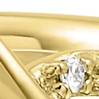 Ruby and Diamond Accent Ring in 10K Yellow Gold