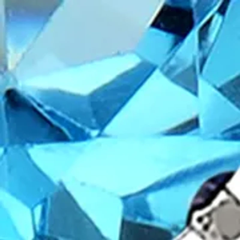 Swiss Blue Topaz Pendant with 18" Rope Chain in 10K White Gold