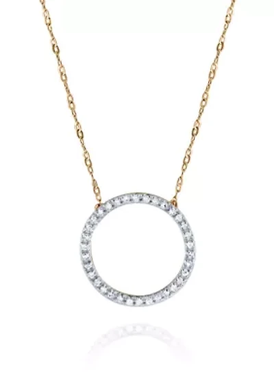 1/10 ct. t.w. Diamond Pendant Necklace 10K White Gold