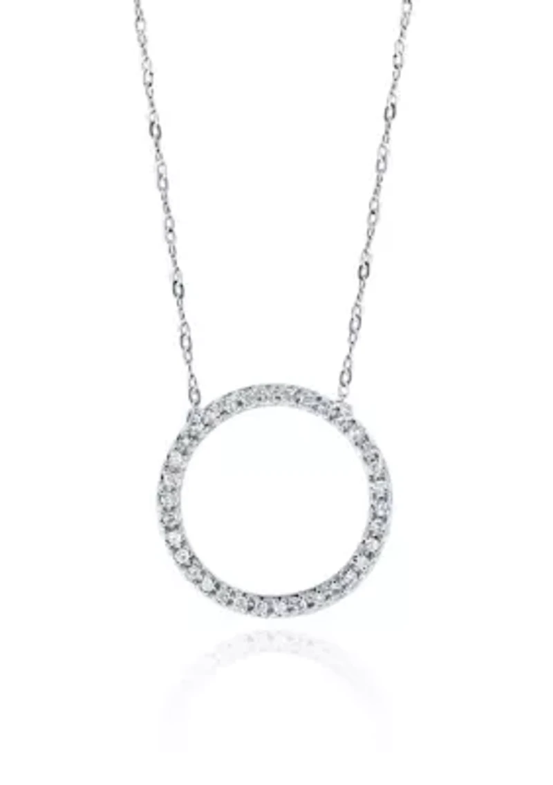 1/10 ct. t.w. Diamond Pendant Necklace 10K White Gold