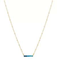 Swiss Blue Topaz Necklace in 10K Yellow Gold  
