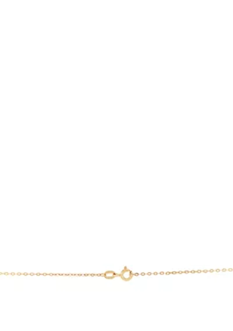 Swiss Blue Topaz Necklace in 10K Yellow Gold  