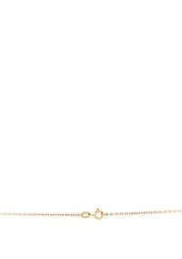 Swiss Blue Topaz Necklace in 10K Yellow Gold  