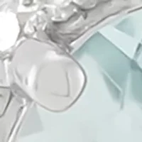 1/5 ct. t.w. Diamond and Aquamarine Drop Earrings in 10K White Gold