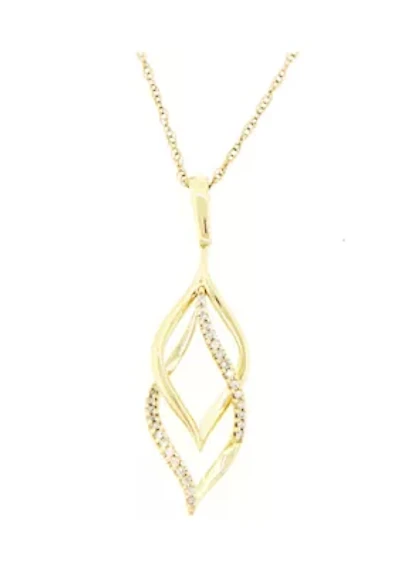 1/10 ct. t.w. Diamond Pendant Necklace in 10K Yellow Gold