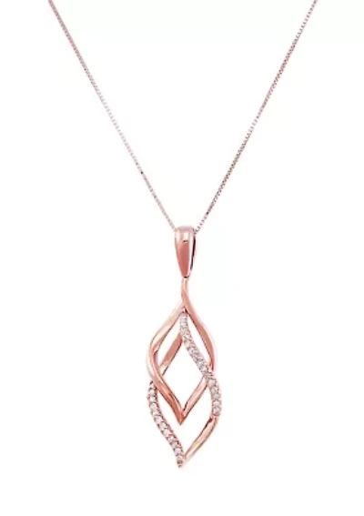 1/10 ct. t.w. Diamond Pendant Necklace in 10K Rose Gold 