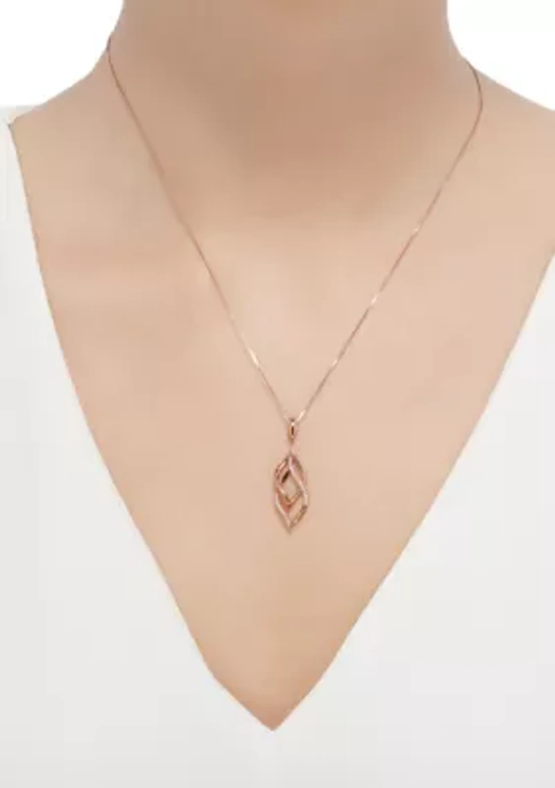 1/10 ct. t.w. Diamond Pendant Necklace in 10K Rose Gold 