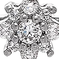 1/2 ct. t.w. Diamond White Flower Necklace in 10k White Gold