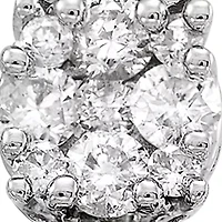 1 ct. t.w. Diamond Hoop Earrings in 10k White Gold