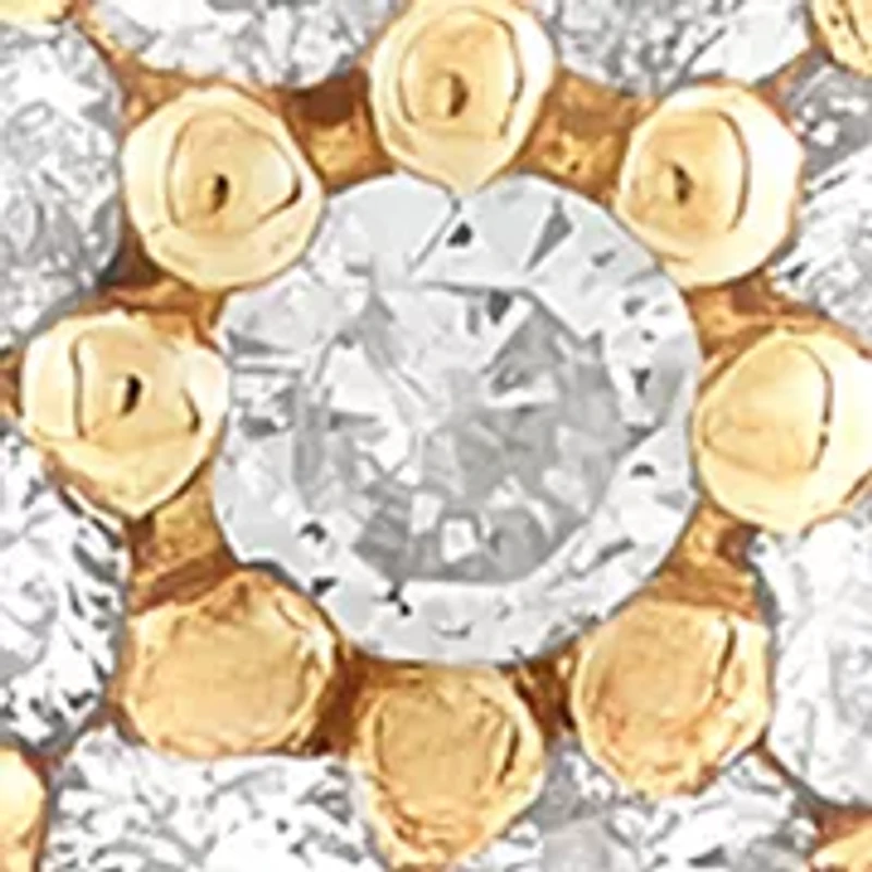 Snowflake Earrings in 10K Yellow Gold