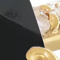 1/20 ct. t.w. Diamond and Onyx Ring in 10K Yellow Gold