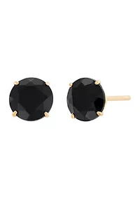 Onyx Stud Earrings in 10K Yellow Gold