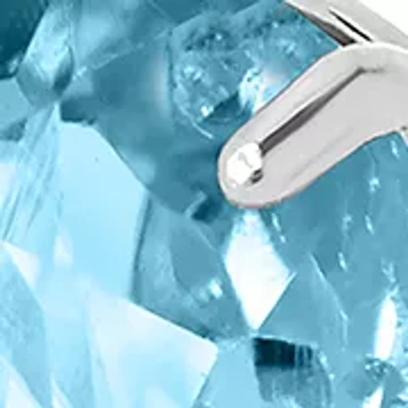 Swiss Blue Topaz Stud Earrings in 10K White Gold