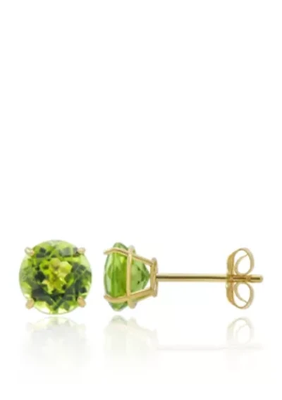 1.5 ct. t.w. Peridot Stud Earrings in 10K Yellow Gold