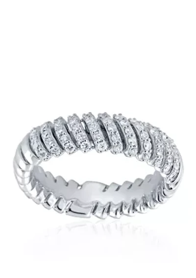 1/10 ct. t.w. Diamond Anniversary Band Ring 10k Metal