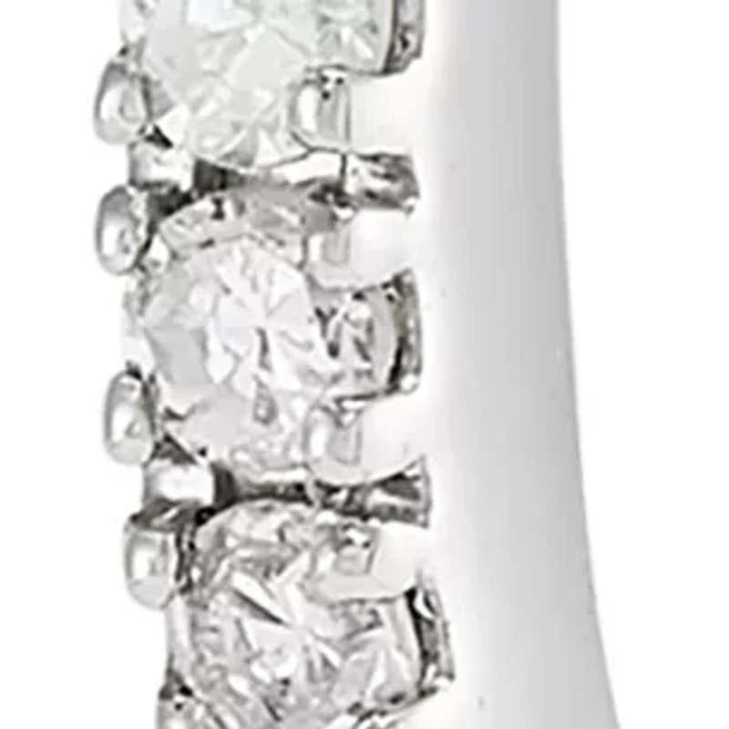 1/5 ct. t.w. Diamond Hoop Earrings in 10K White Gold