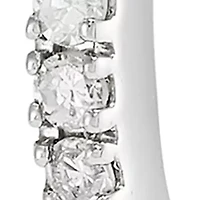 1/5 ct. t.w. Diamond Hoop Earrings in 10K White Gold