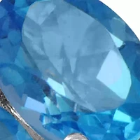 Topaz and Diamond Ring in Sterling Silver