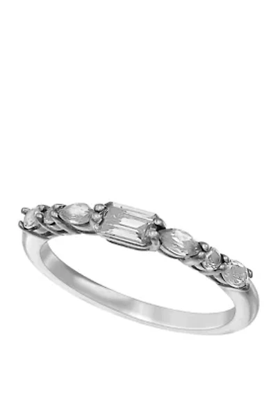 9/10 ct. t.w. Lab Created White Sapphire Ring in Sterling Silver 