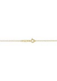 Onyx and Created White Sapphire Necklace in Sterling Silver with 18" Cable Chain
