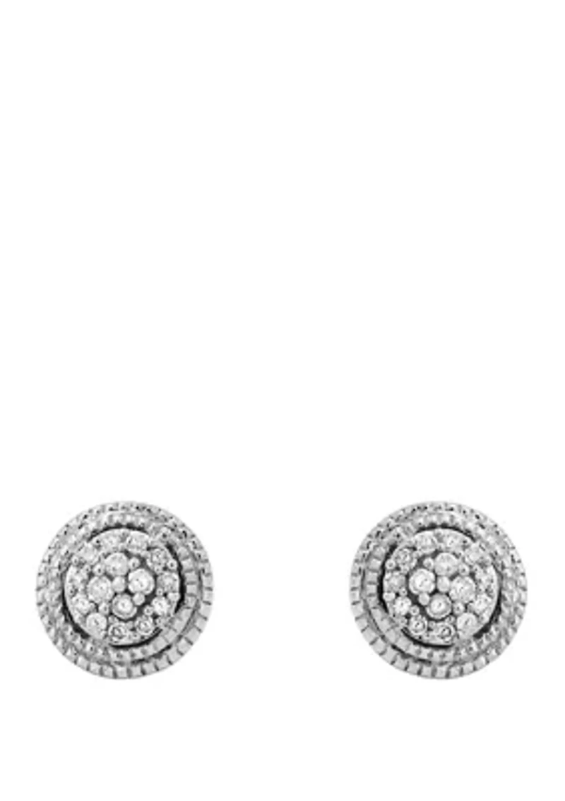 1/10 ct. t.w. Diamond Earrings in Sterling Silver